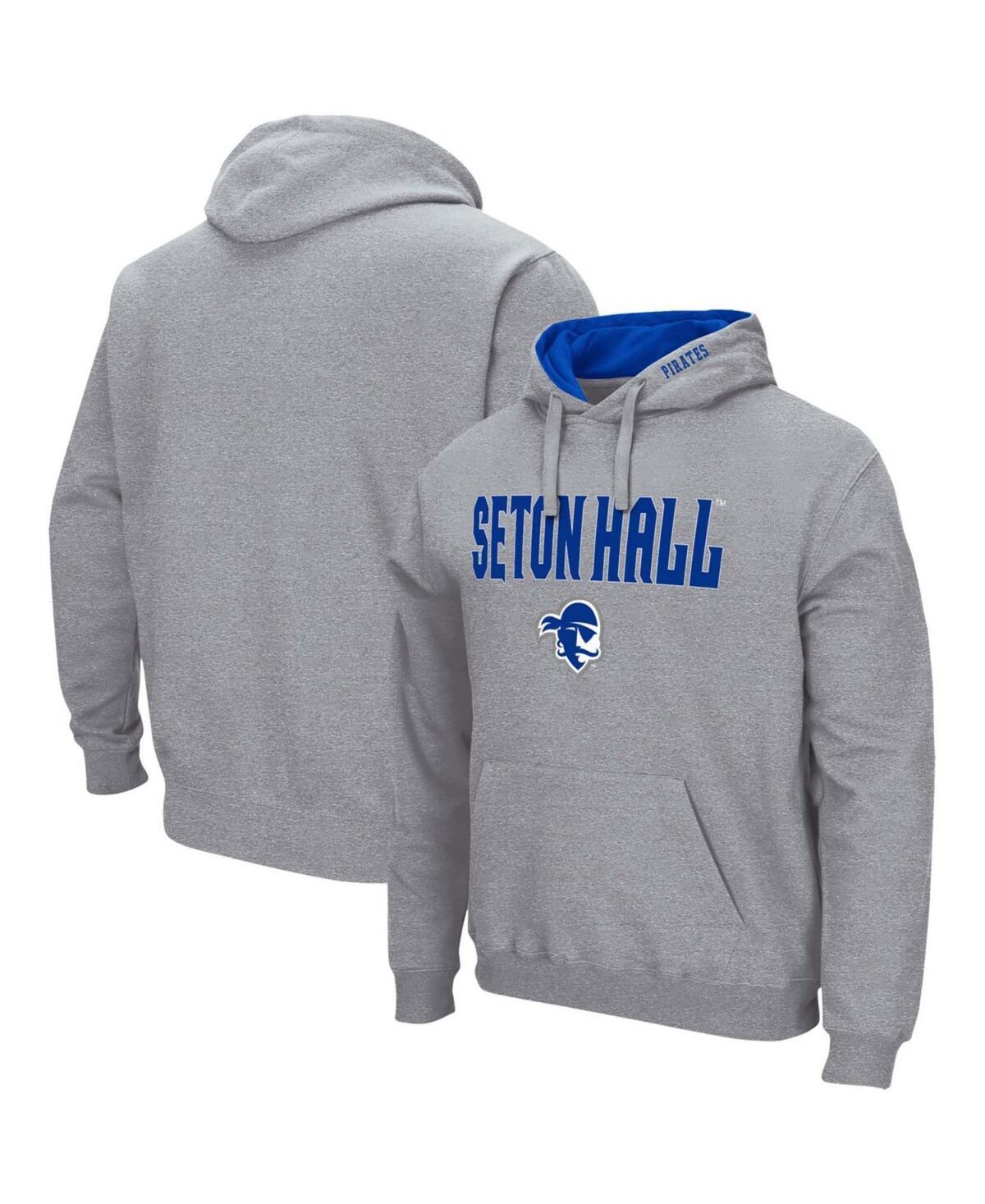 Mens Colosseum Heathered Gray Seton Hall Pirates Arch & Logo 3.0 Pullover Hoodie Product Image