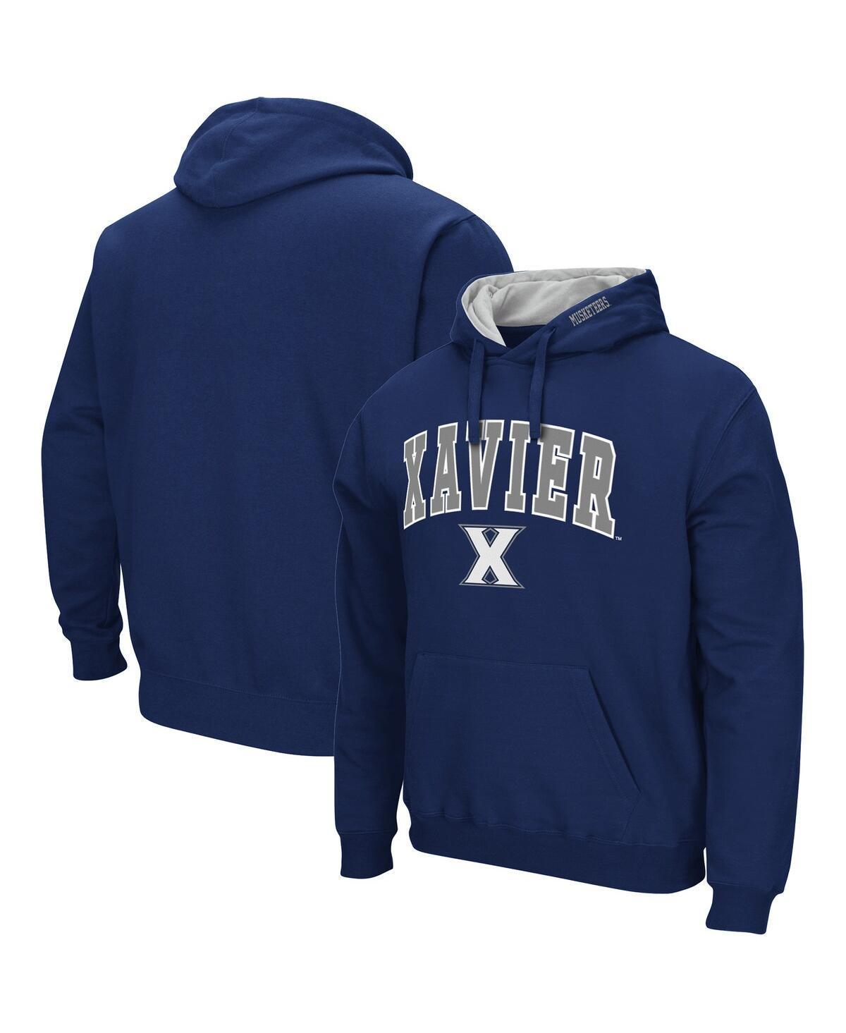 Mens Navy Xavier Musketeers Arch and Logo Pullover Hoodie Product Image