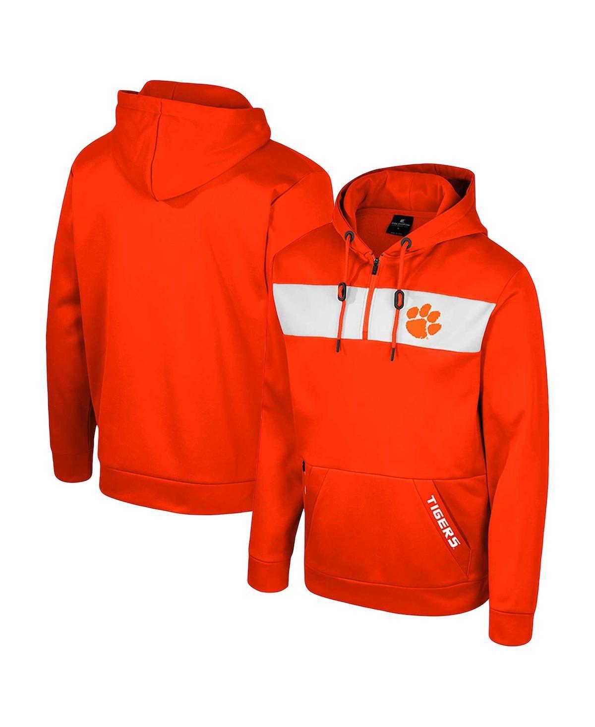 Mens Colosseum Clemson Tigers Quarter-Zip Hoodie Product Image