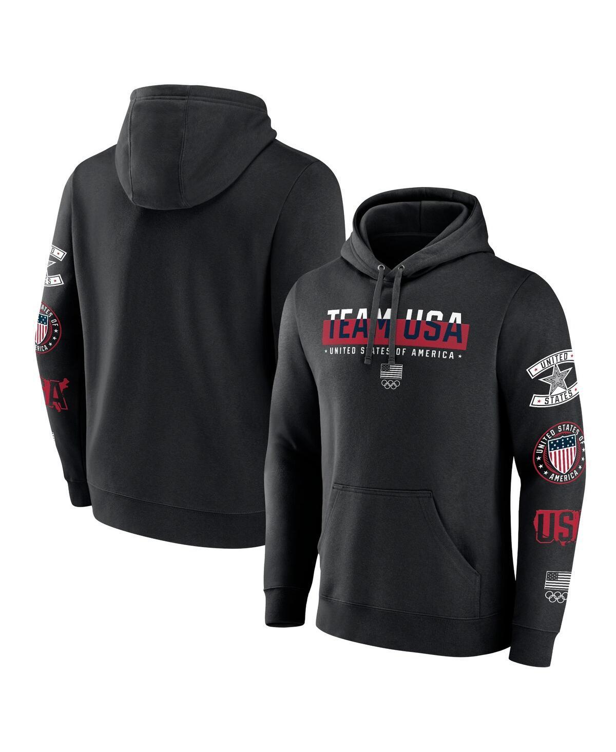 Mens Fanatics Black Team USA All American Patches Pullover Hoodie Product Image