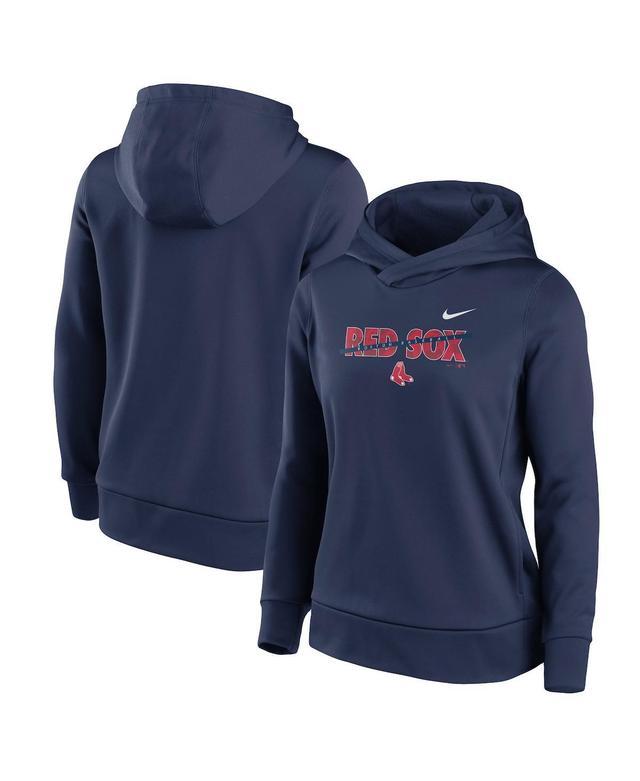 Womens Nike Boston Red Sox Club Angle Performance Pullover Hoodie Blue Product Image