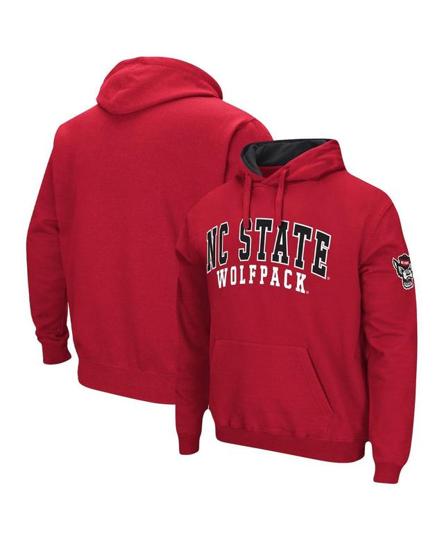 Mens Colosseum Red NC State Wolfpack Double Arch Pullover Hoodie Product Image