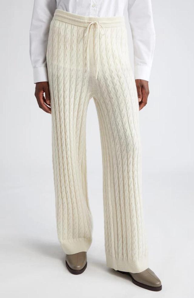 Cable Knit Trousers Snow Product Image