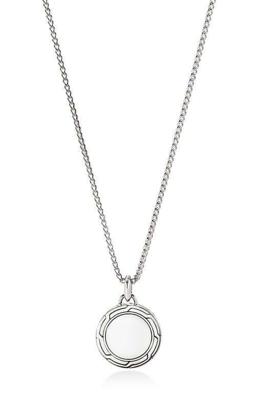 Mens Sterling Silver Pendant Necklace Product Image