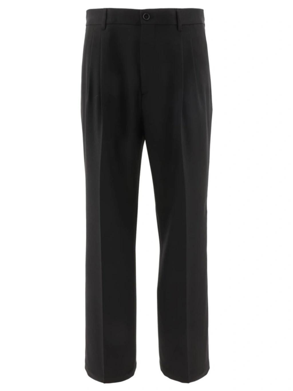 BURBERRY Wool Twill Pants In Black Product Image