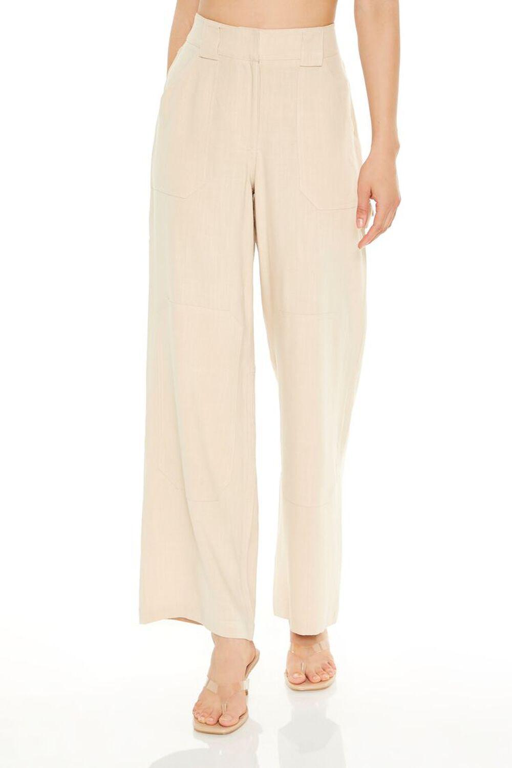 High-Rise Wide-Leg Trouser Pants | Forever 21 Product Image