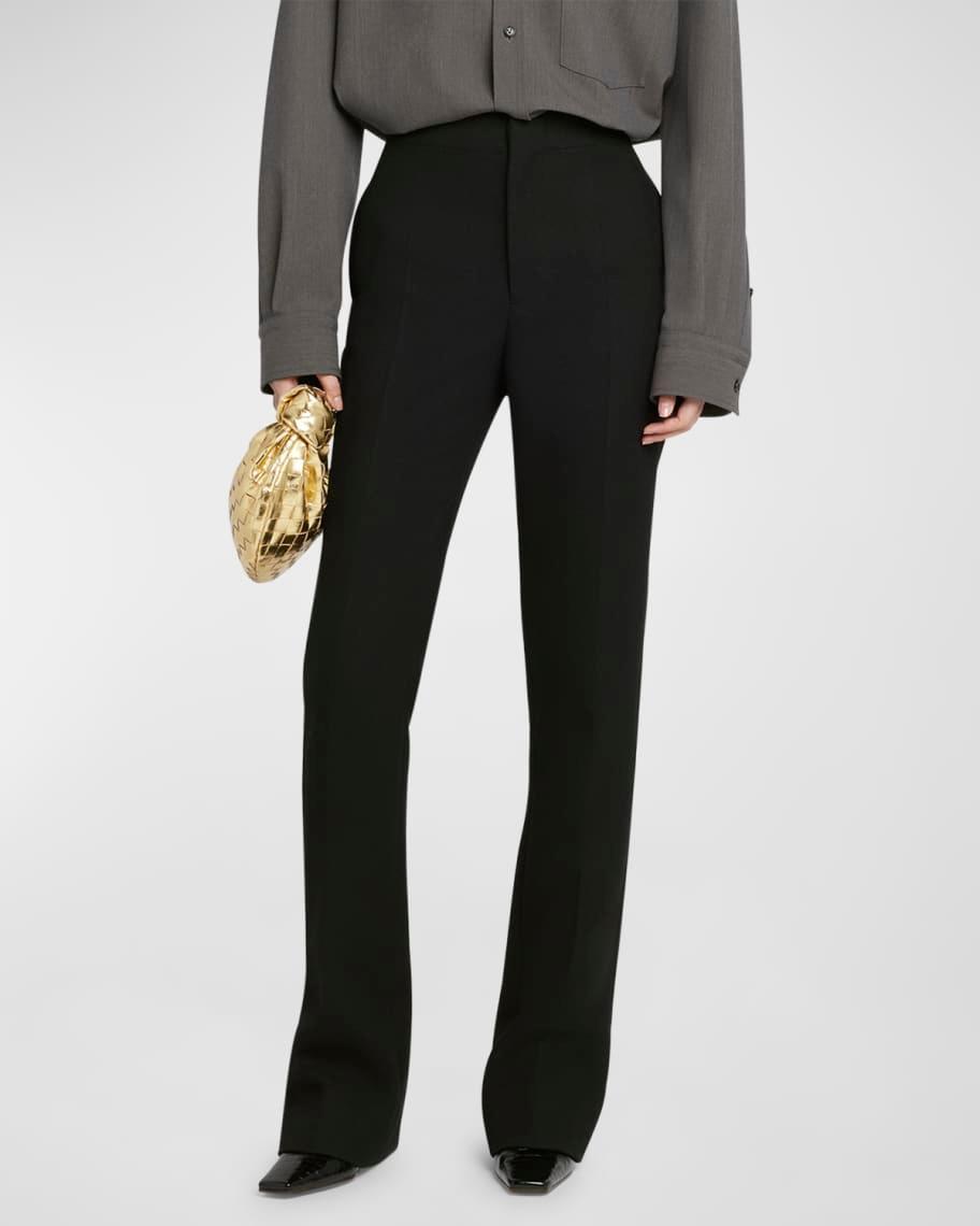 Wool Twill Flare Trousers Product Image