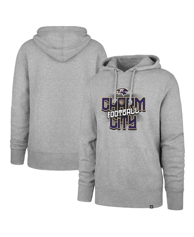 Mens 47 Brand Gray Baltimore Ravens Regional Headline Pullover Hoodie Product Image