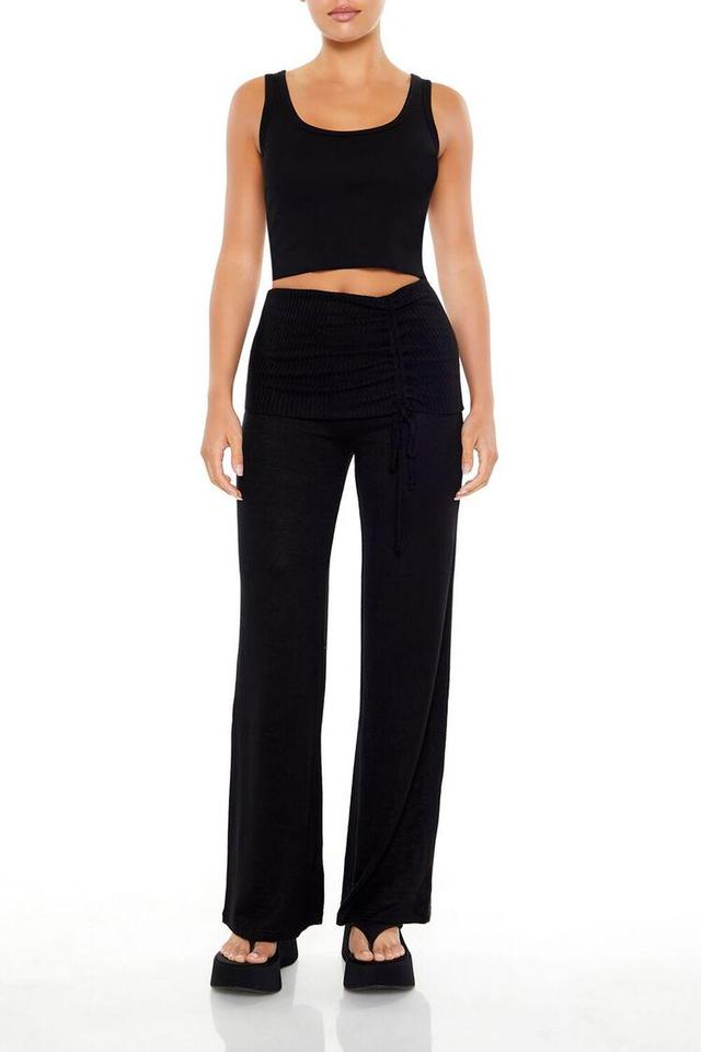 Ruched Drawstring Foldover Pants | Forever 21 Product Image