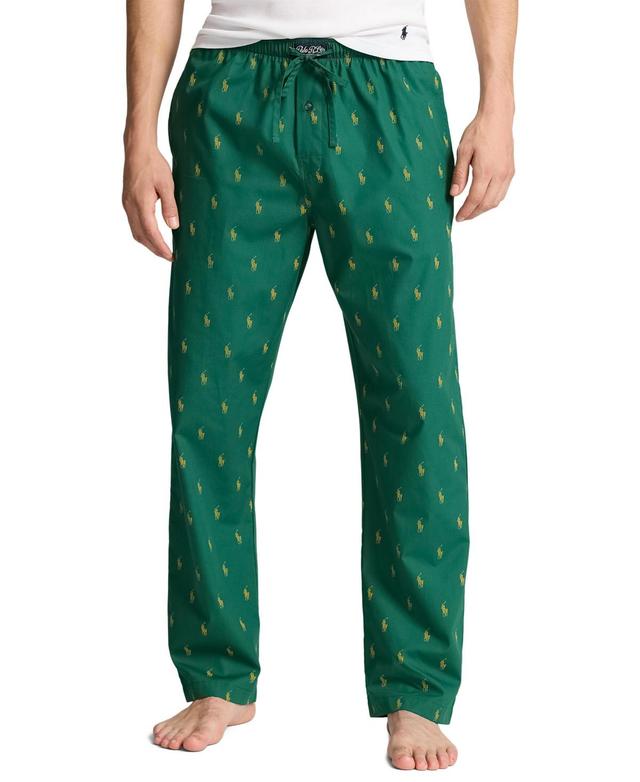 Polo Ralph Lauren Mens Woven Pony-Print Pajama Pants - CLASSIC WINE Product Image