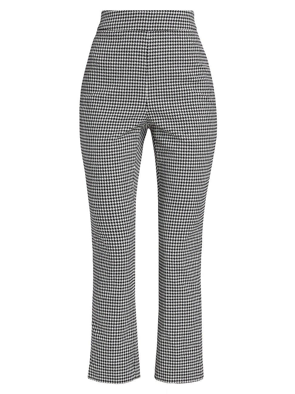 Womens Claire Houndstooth Crop Pants Product Image