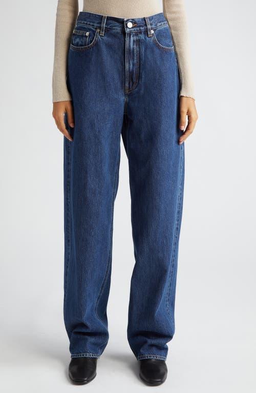 Loulou Studio Samur Denim Pant in Denim-Dark Product Image