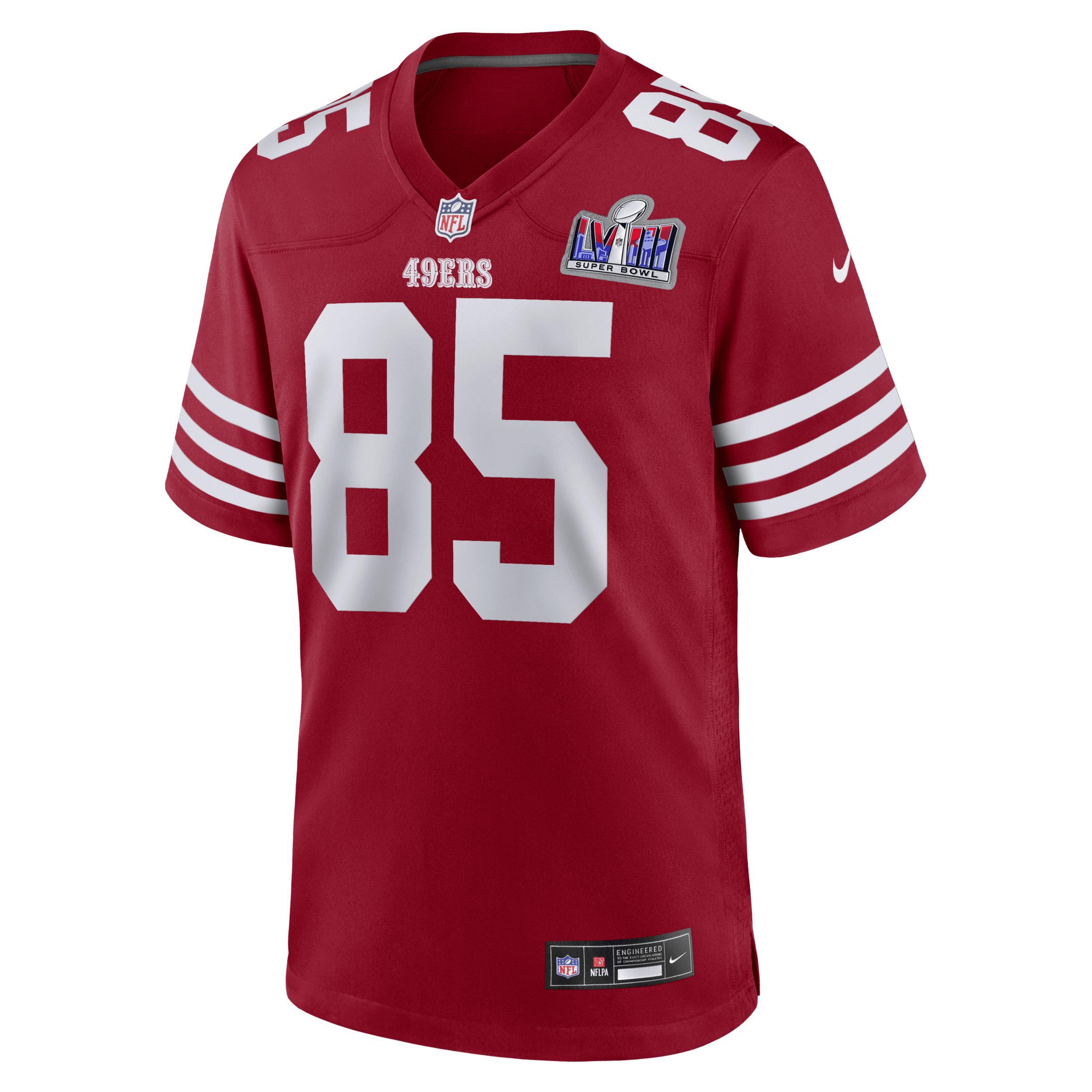 George Kittle San Francisco 49ers Super Bowl LVIII Nike Men's NFL Game Jersey Product Image