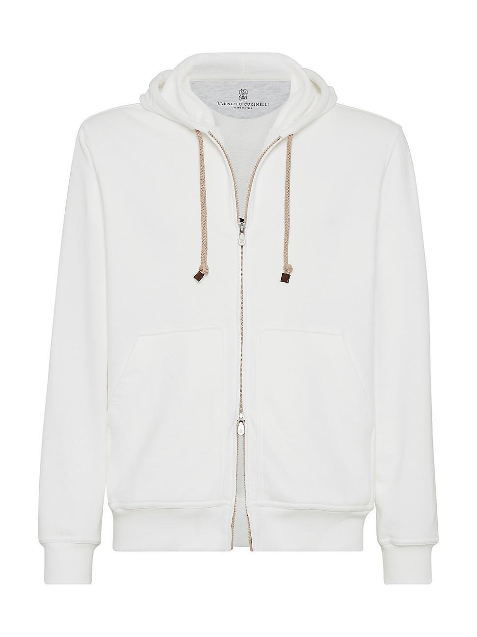 Mens Cotton French Terry Hooded Sweatshirt with Zipper Product Image