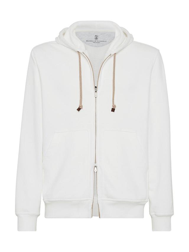 Mens Cotton French Terry Hooded Sweatshirt with Zipper Product Image