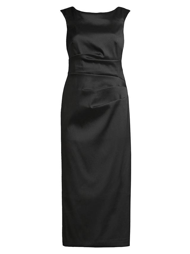 Womens Draped Mikado Sheath Dress Product Image