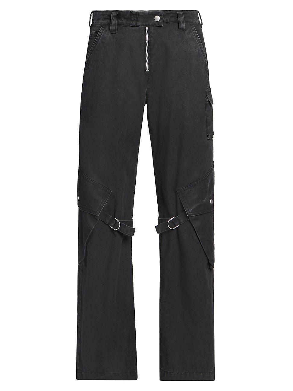 Womens Potinal Cotton Straight-Leg Pants Product Image