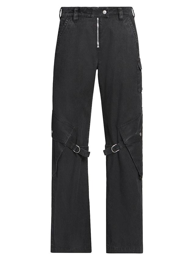 Womens Potinal Cotton Straight-Leg Pants Product Image