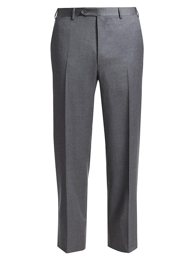 Mens Regular-Fit Wool Pants Product Image