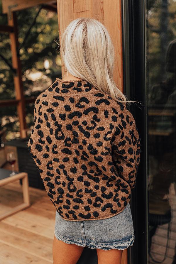 For The Love Of Leopard Knit Sweater Product Image