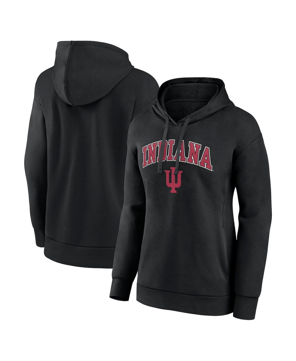 Womens Fanatics Branded Black Indiana Hoosiers Evergreen Campus Pullover Hoodie Product Image