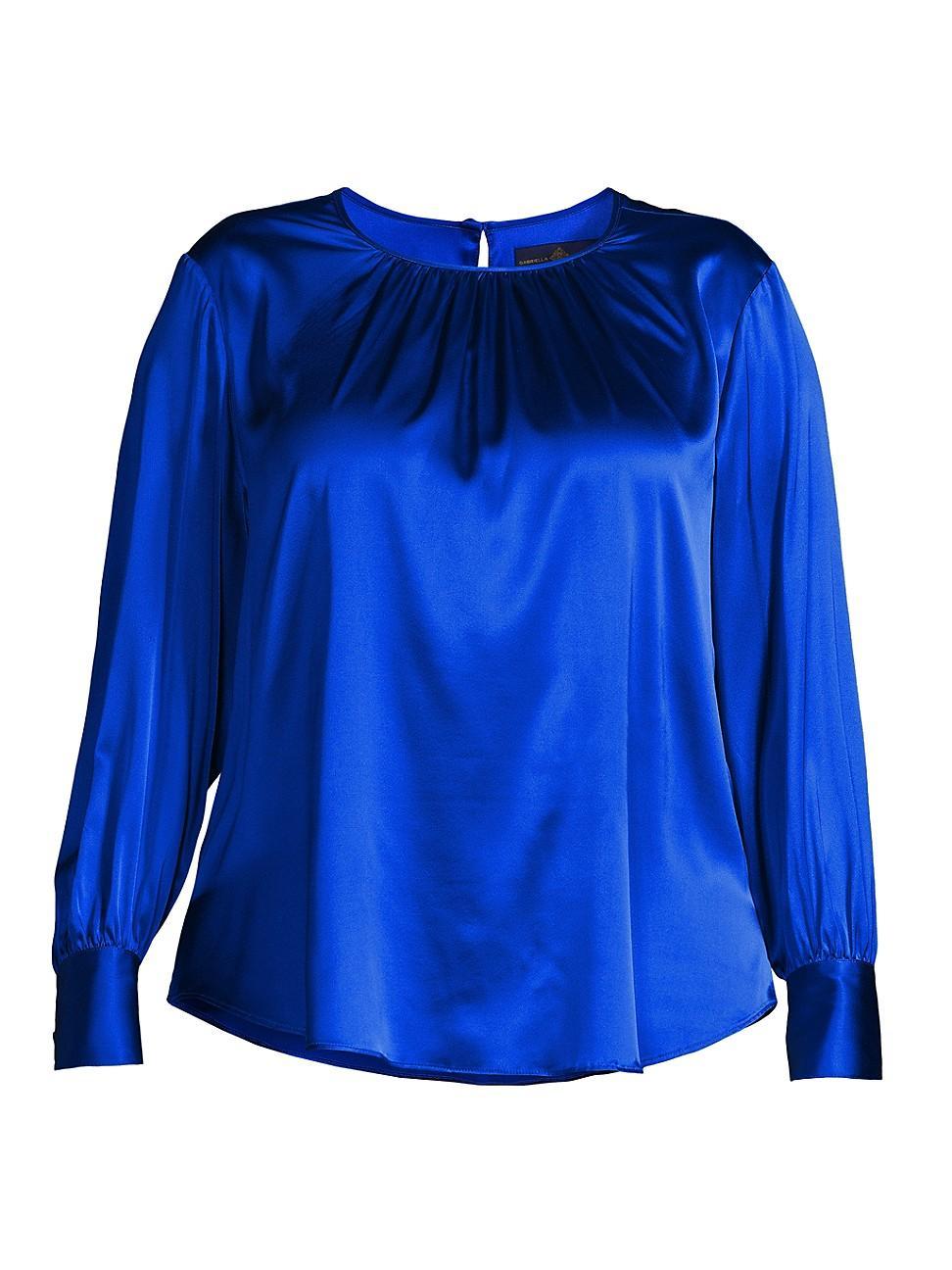 Womens Mimosa Pleated Silk Blouse Product Image