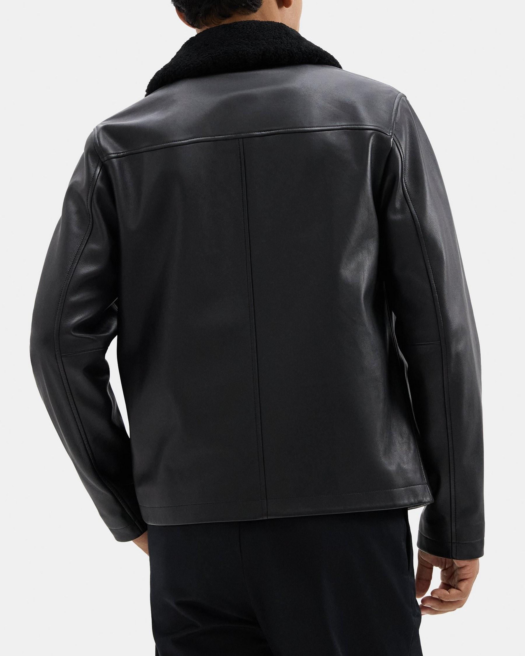 Zip Jacket in Leather Product Image