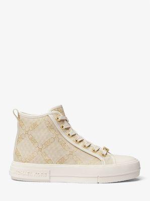 Evy Metallic Empire Logo Jacquard High-Top Sneaker Product Image