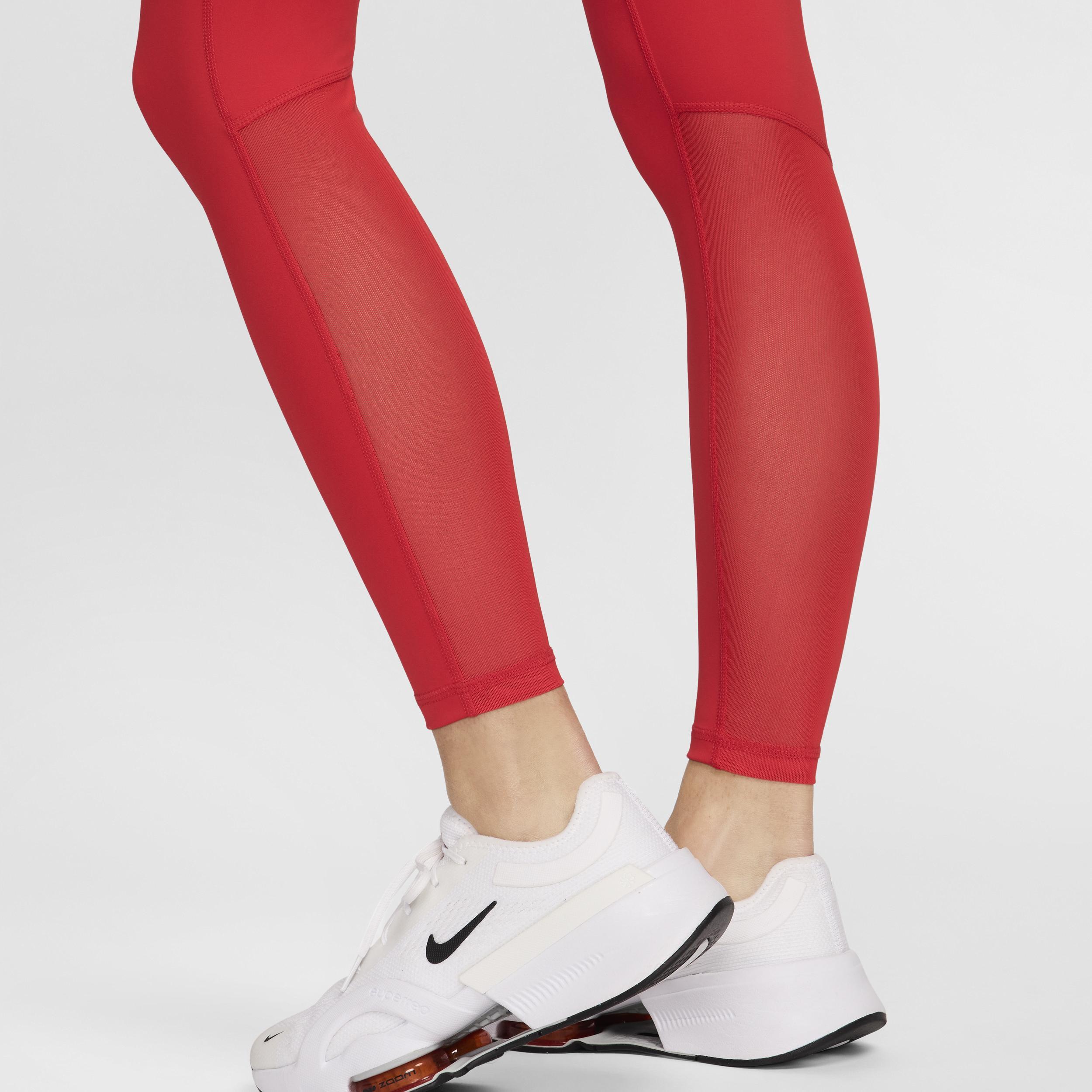 Womens Nike Pro Mid-Rise Mesh-Paneled Leggings Product Image