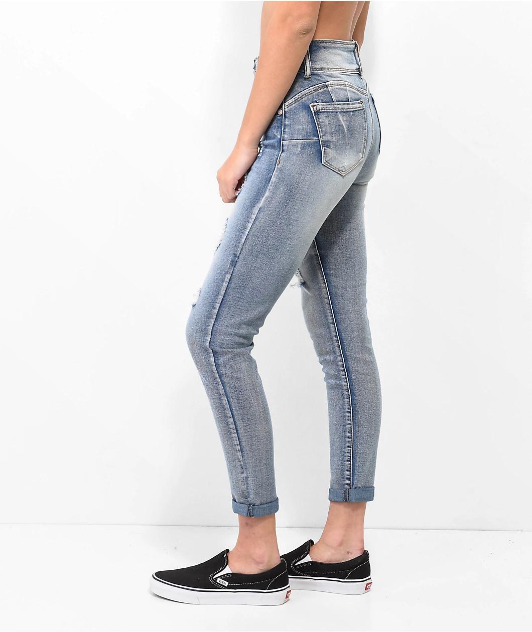 Thrill Jeans High Rise Indigo Skinny Jeans Product Image