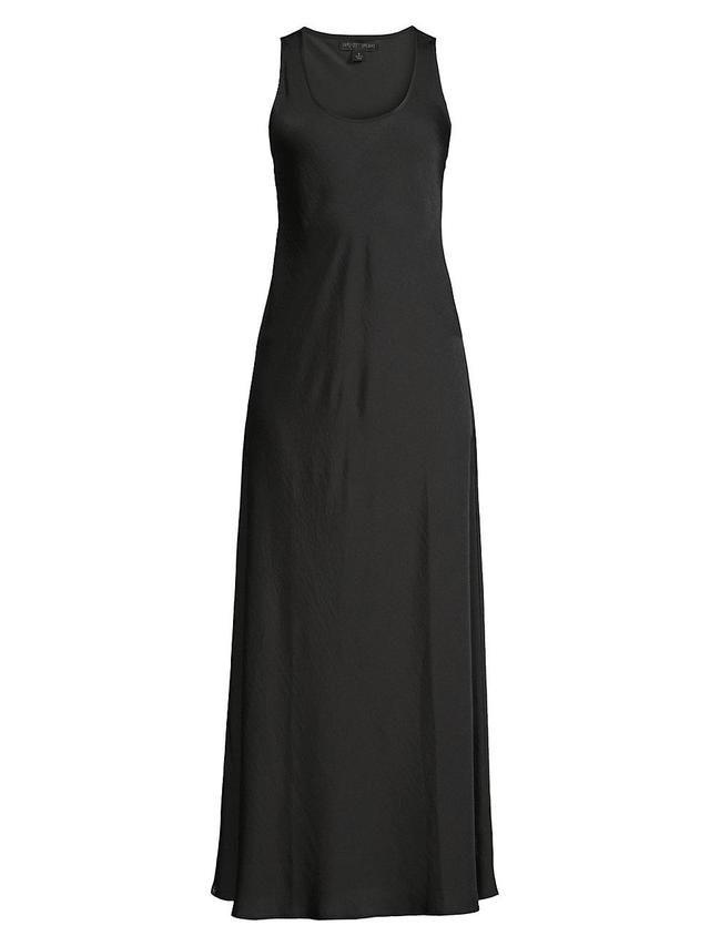 Womens Washed Satin Long Tank Dress Product Image