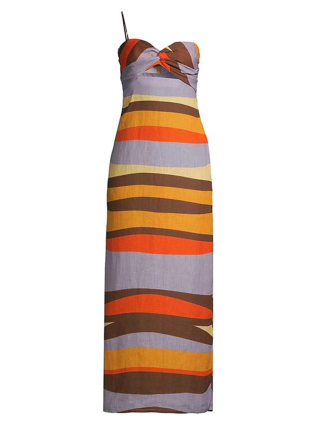 Womens Sonne Apia Striped Linen Maxi Dress Product Image