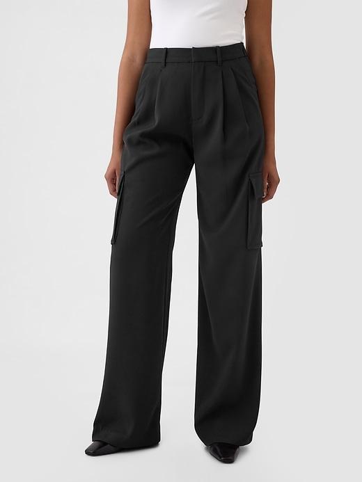 365 High Rise Cargo Pleated Trousers Product Image