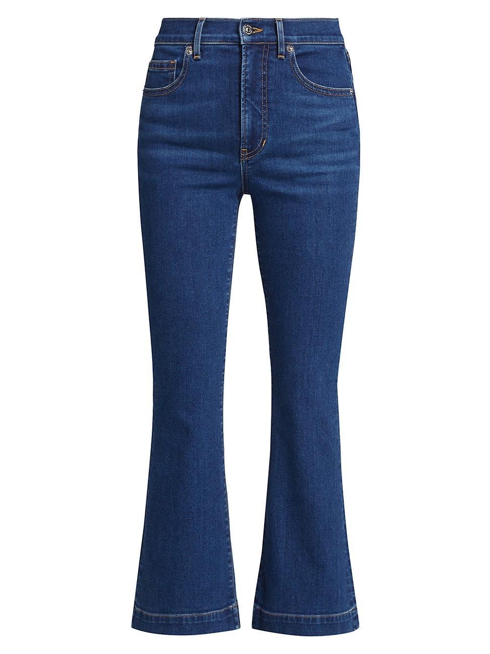 Womens Carson High-Rise Crop Flare Jeans Product Image