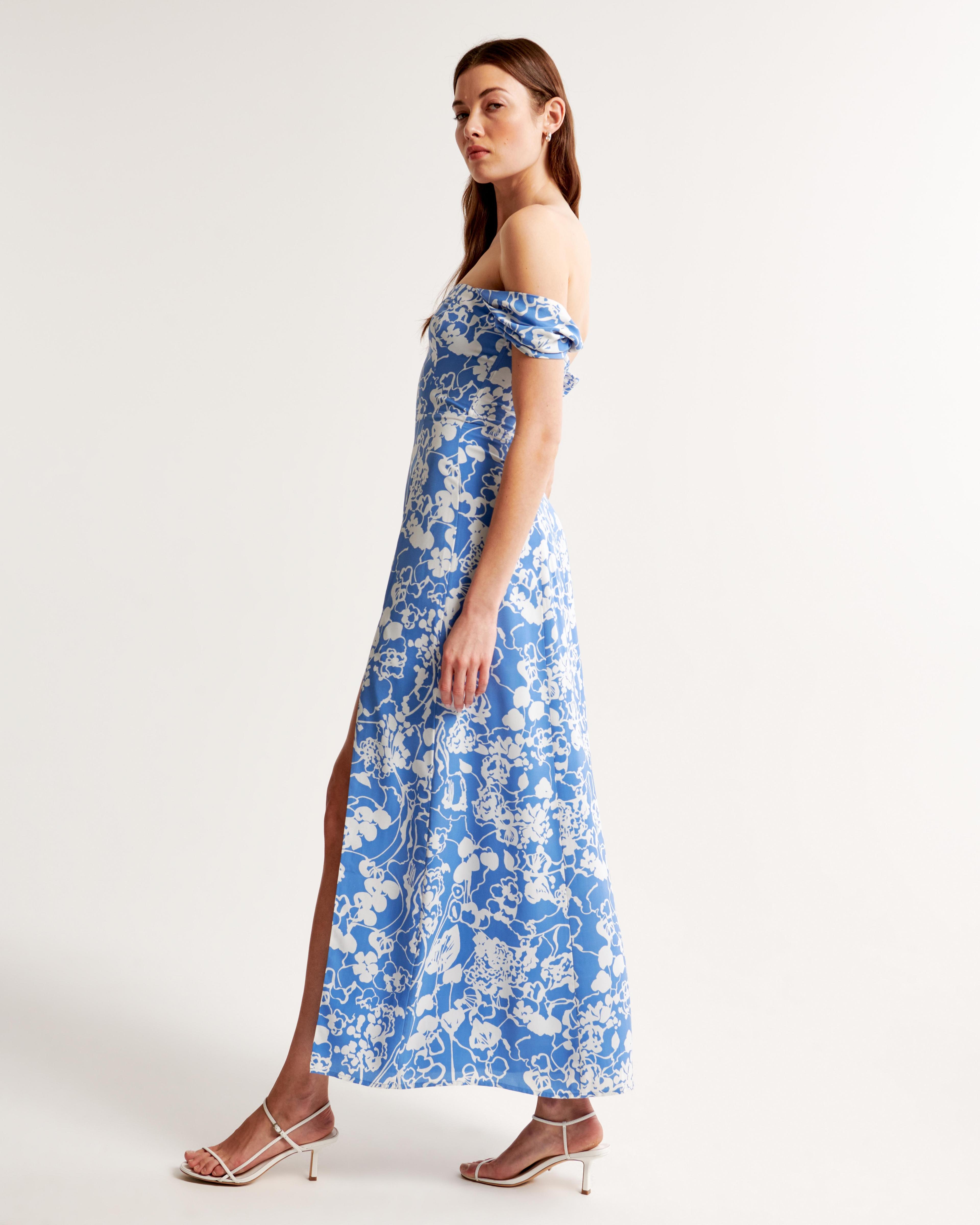 The A&F Camille Off-The-Shoulder Maxi Dress Product Image