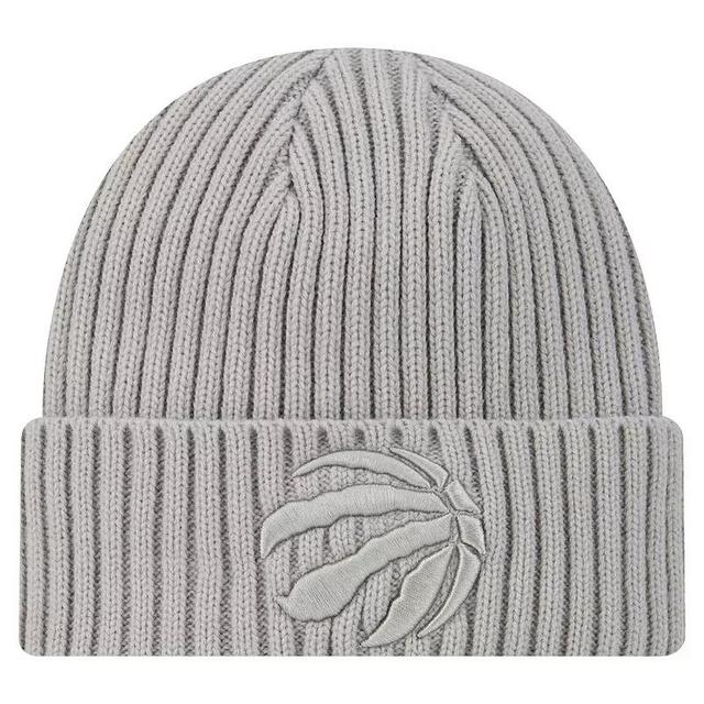 Mens New Era Gray Toronto Raptors Color Pack Cuffed Knit Hat Product Image