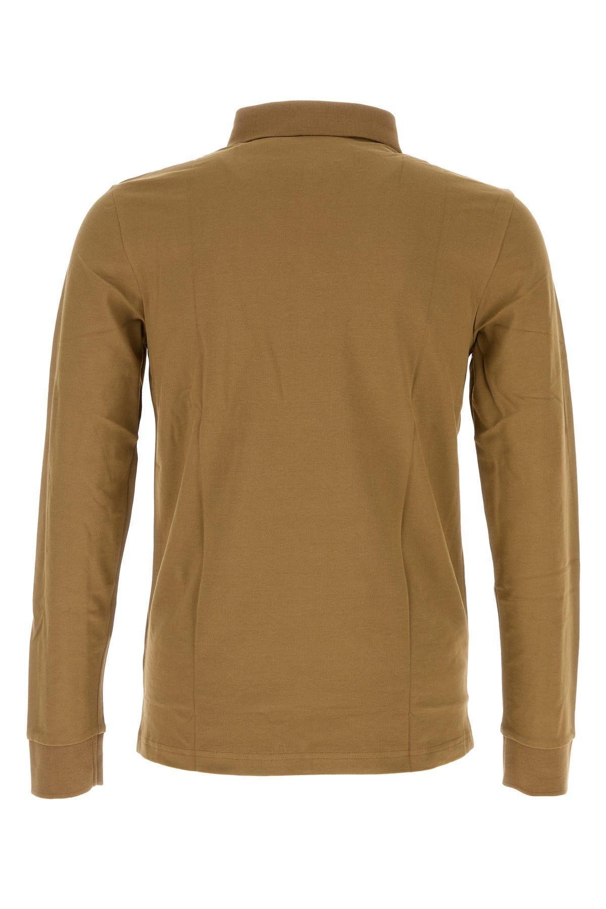 HUGO BOSS Biscuit Stretch Piquet Polo Shirt In Light Brown Product Image