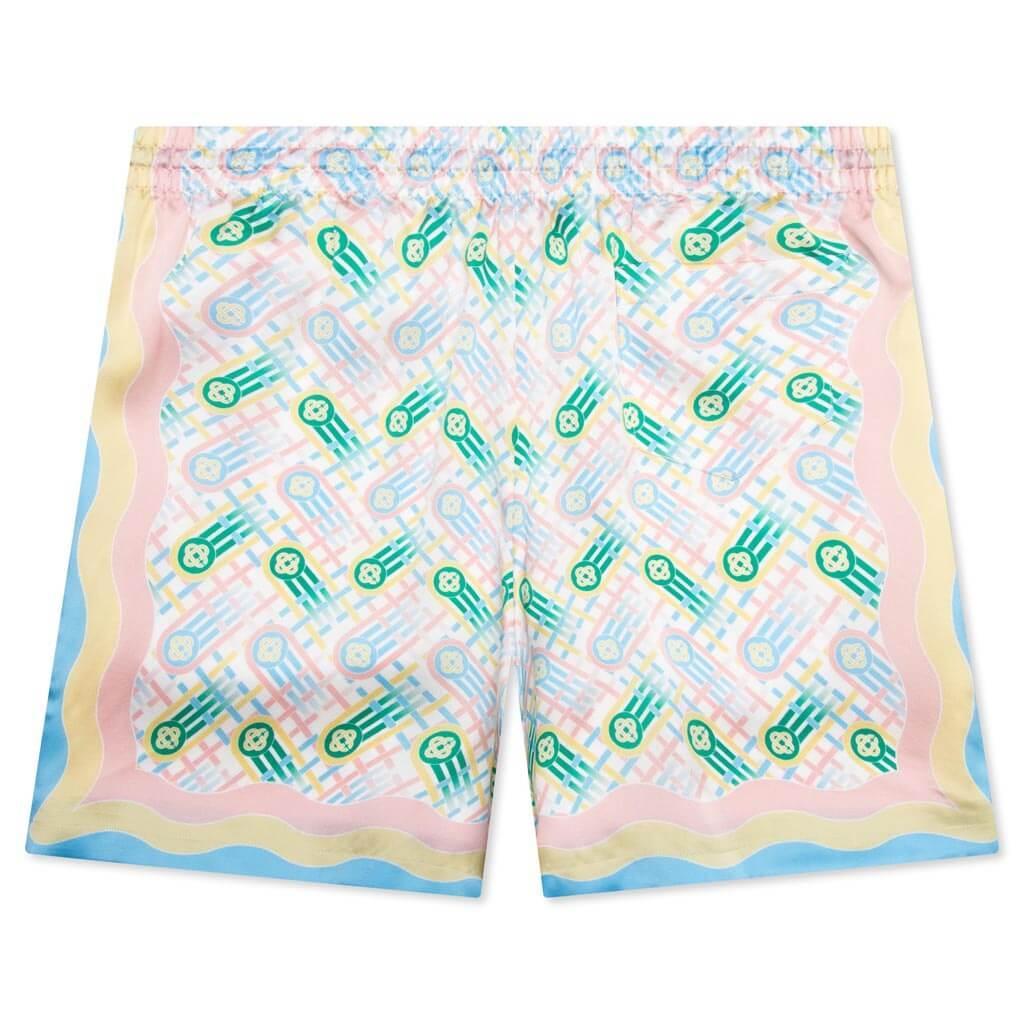 Silk Shorts With Drawstrings - Ping Pong Print Male Product Image