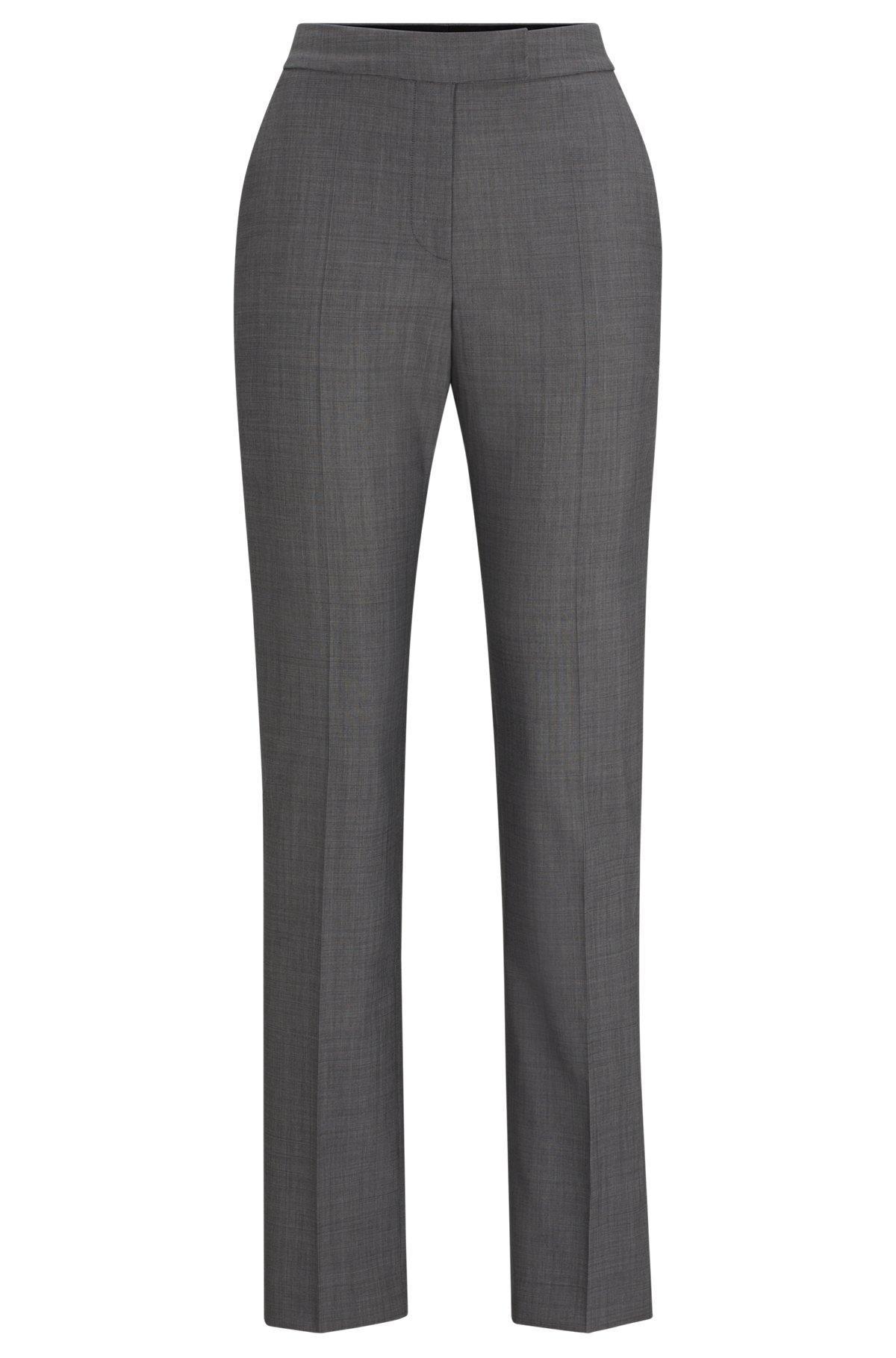 Slim-fit trousers in Italian virgin-wool sharkskin Product Image