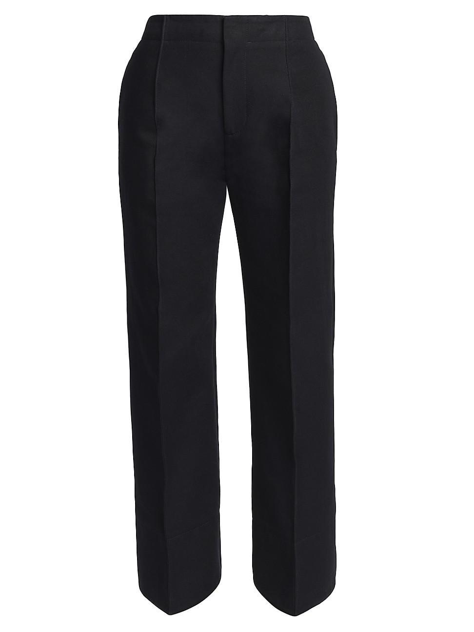 Womens Canvas Flat-Front Trousers Product Image