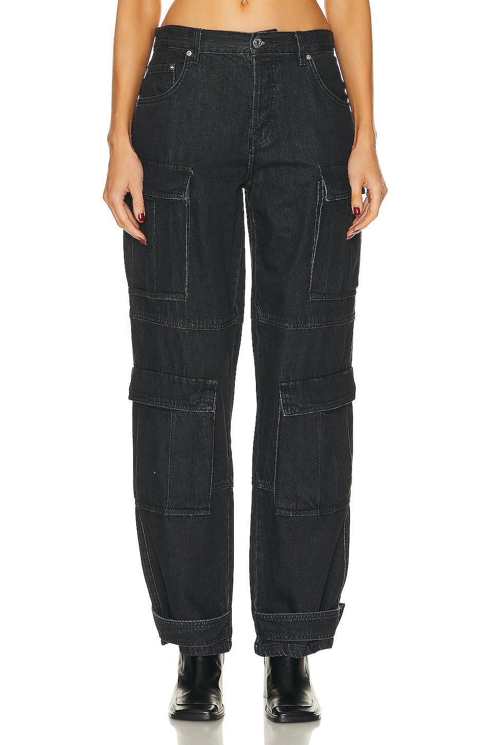 GRLFRND Lex Cargo Jean in South Point - Black. Size 31 (also in 32). Product Image