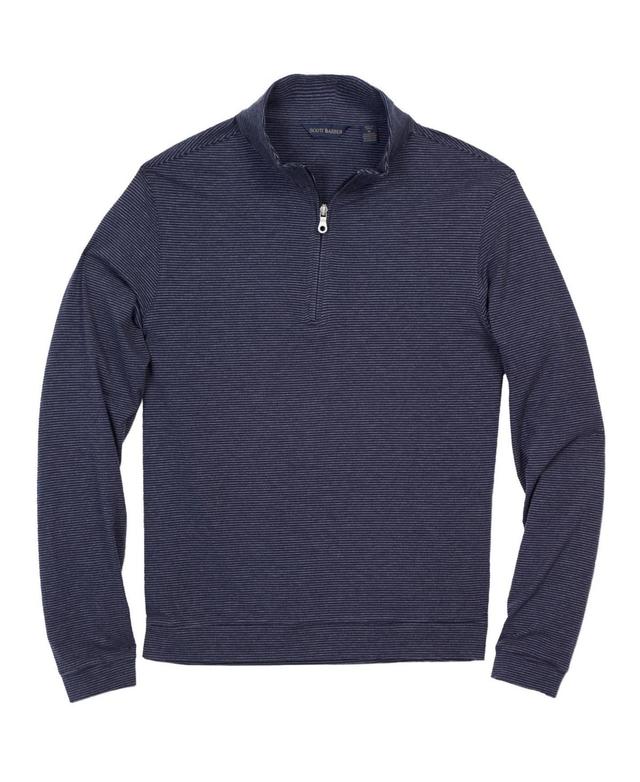 Scott Barber Mens Stripe Zip Mock Sweatshirt Product Image