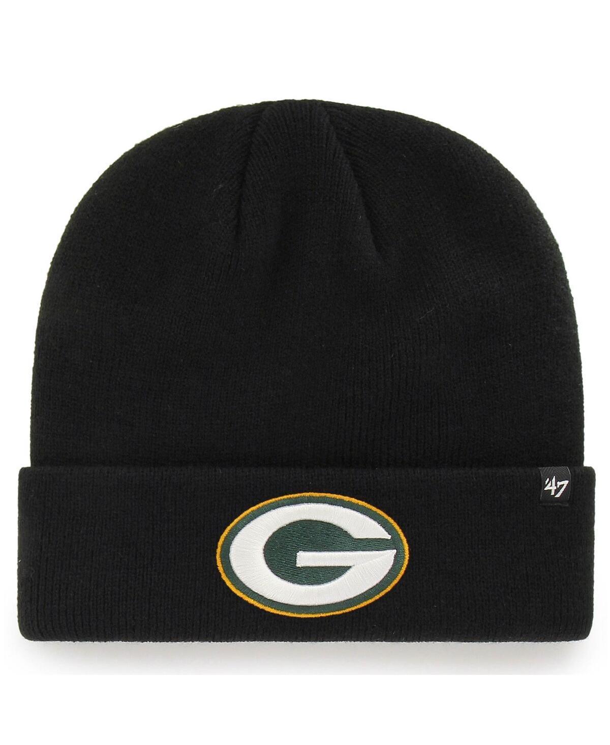 Mens 47 Black Green Bay Packers Secondary Basic Cuffed Knit Hat Product Image