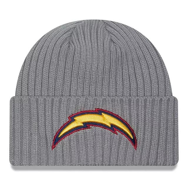 Mens New Era Gray Los Angeles Chargers Color Pack Multi Cuffed Knit Hat Product Image