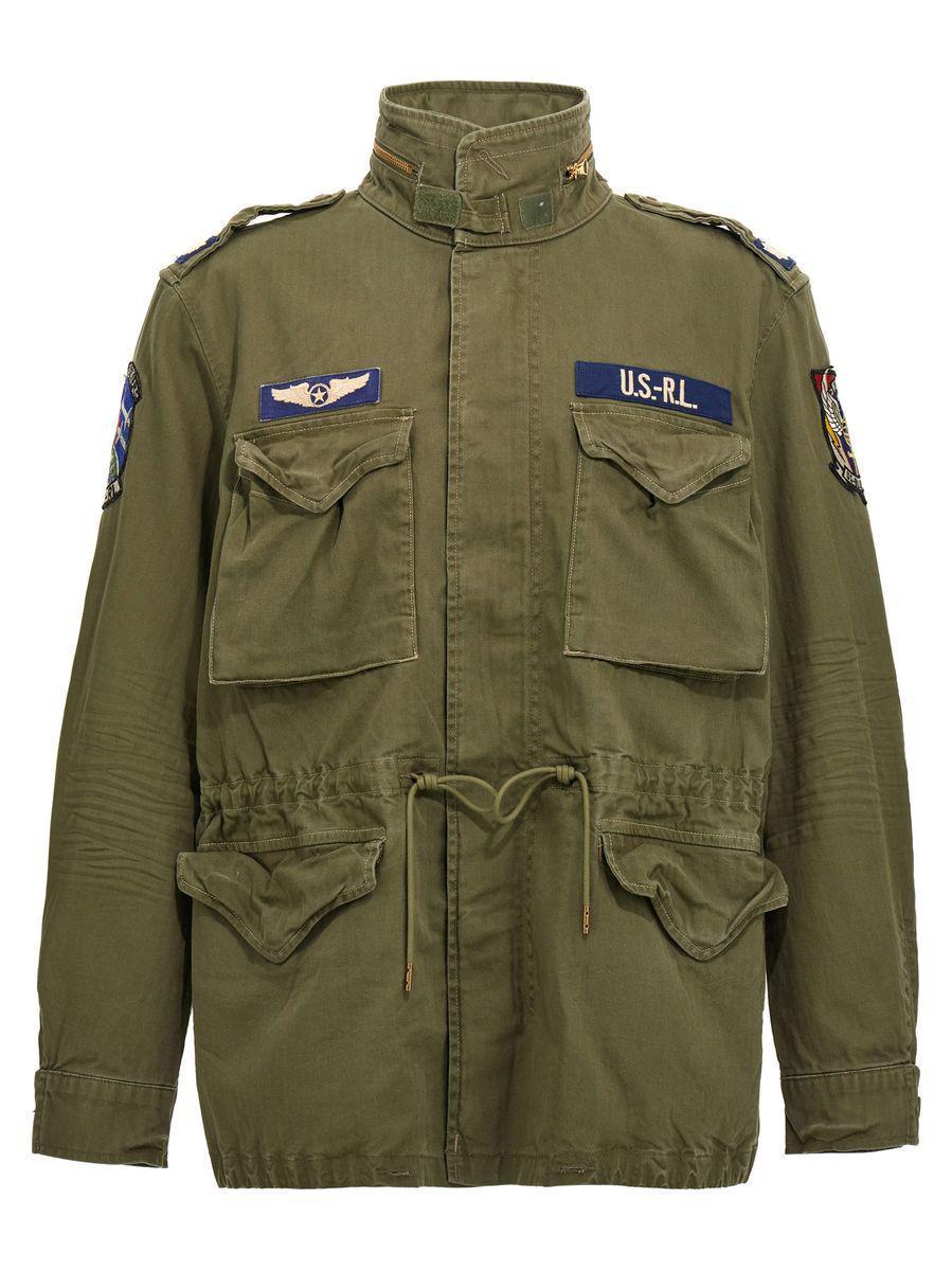 POLO RALPH LAUREN Coats & Jackets In Olive Mountain W/ Patches Product Image