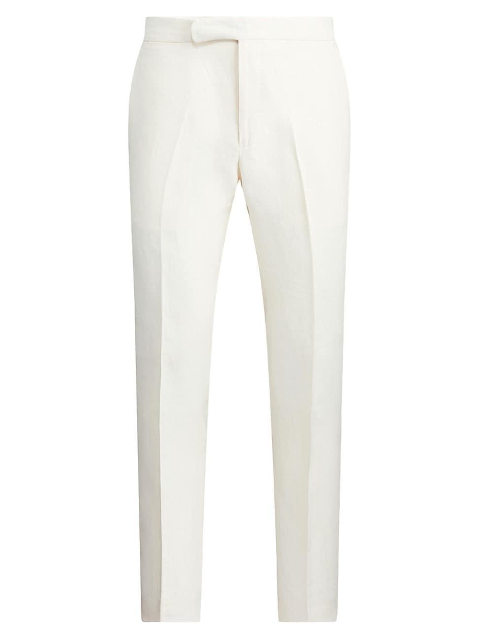 Mens Linen Crease-Front Pants Product Image