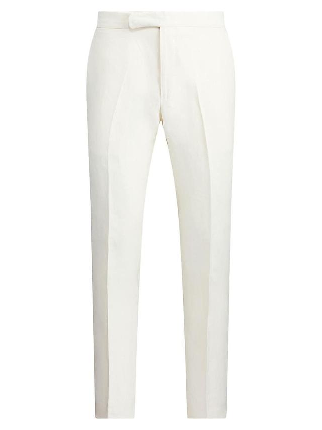 Mens Linen Crease-Front Pants Product Image