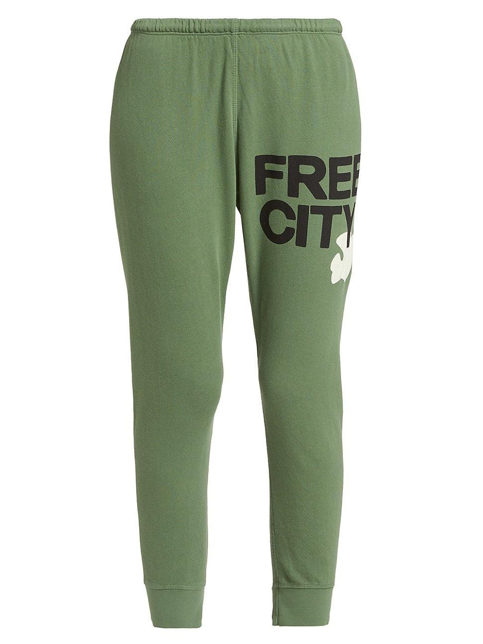 Womens Logo Cotton Crop Sweatpants Product Image