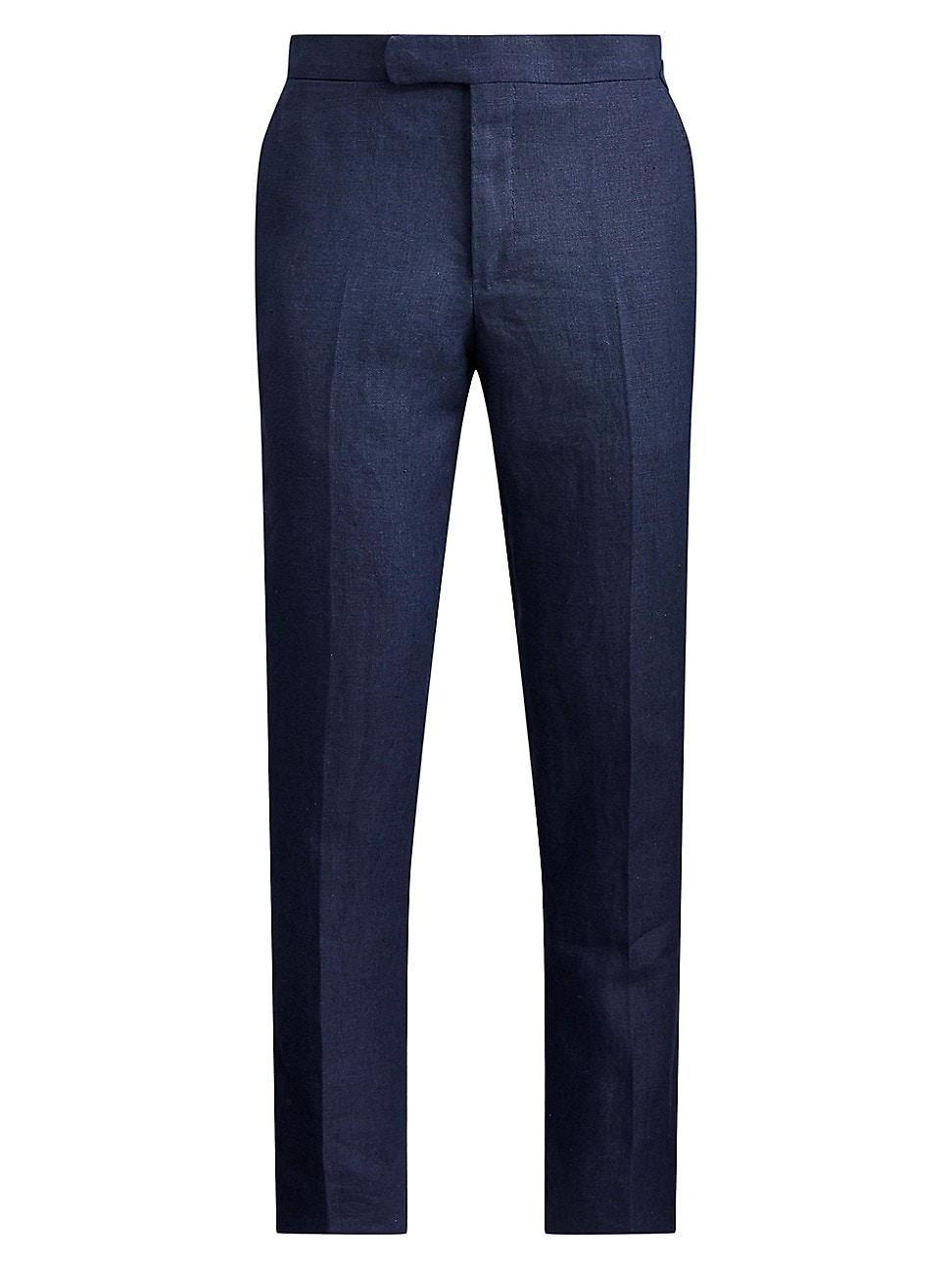 Mens Linen Crease-Front Pants Product Image