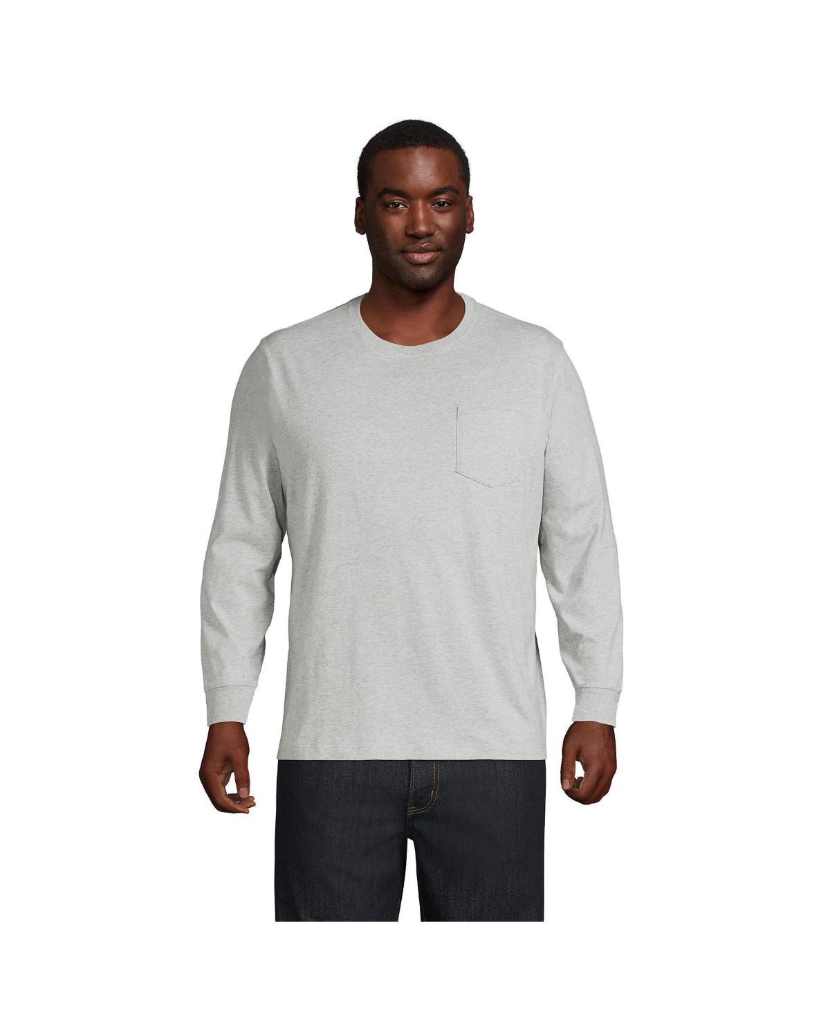 Lands End Big & Tall Super-t Long Sleeve T-Shirt with Pocket Product Image